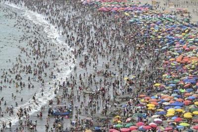 Agua Dulce beach in Lima is popular in the summer season