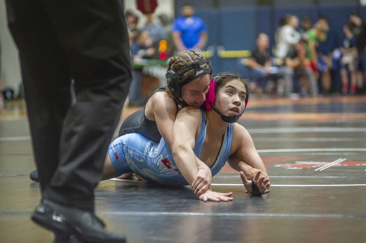Wrestling meet at Hood River Valley High School
