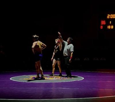 Harley Scott wins a match earlier this year
