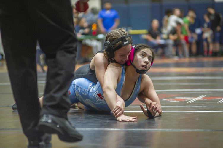 Wrestling meet at Hood River Valley High School