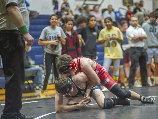 Wrestling meet at Hood River Valley High School