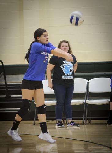 South Wasco Redsides varsity volleyball versus Lyle Cougars