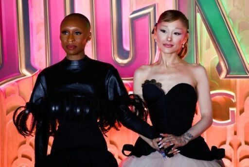 Cynthia Erivo and Ariana Grande attend the premiere of "Wicked: For Good" in New York