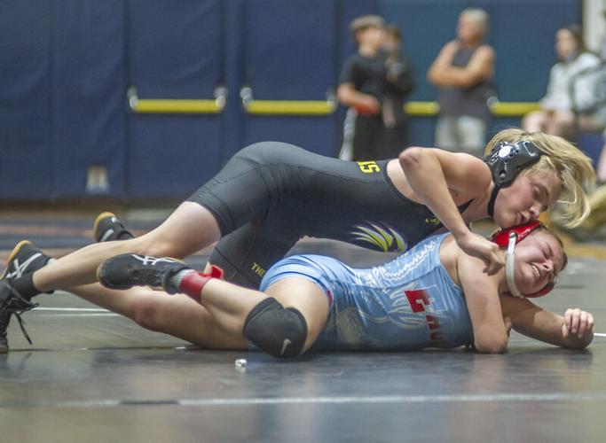 Wrestling meet at Hood River Valley High School