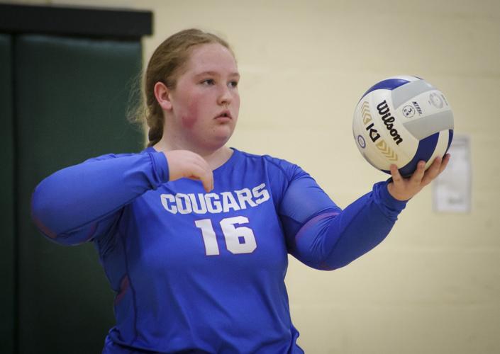 South Wasco Redsides varsity volleyball versus Lyle Cougars