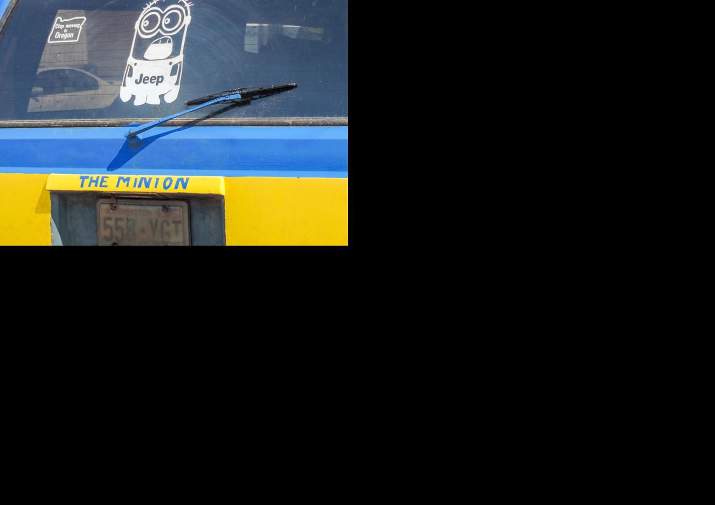 A2 porch the minion car.JPG