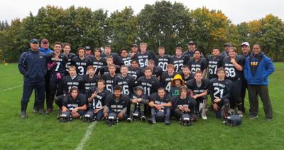 Middle school football ends with a 56-7 home victory