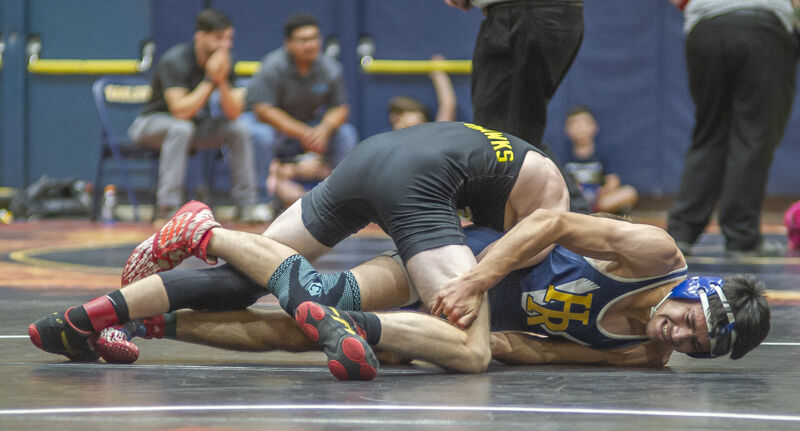 Wrestling meet at Hood River Valley High School