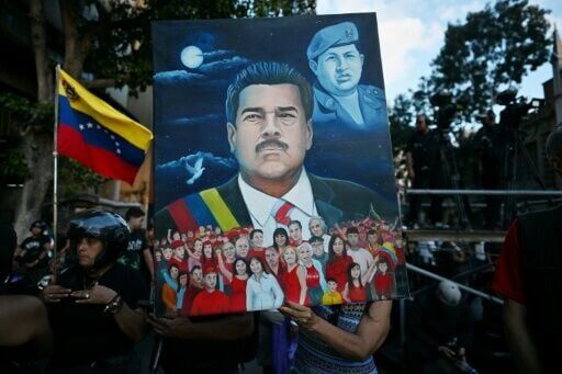 Supporters of leftist Venezuelan leader Nicolas Maduro demonstrate in the streets of Caracas a day after he was captured in a US strike