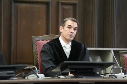 Presiding judge Stefan Philipp is pictured ahead of the start of the closed-door 'White Tiger' trial in Hamburg