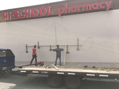 Hi-School Pharmacy Art Installation in Progress