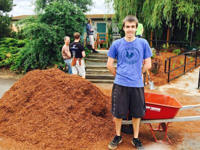 Matthew Frost gains Eagle rank, landscapes high school health clinic