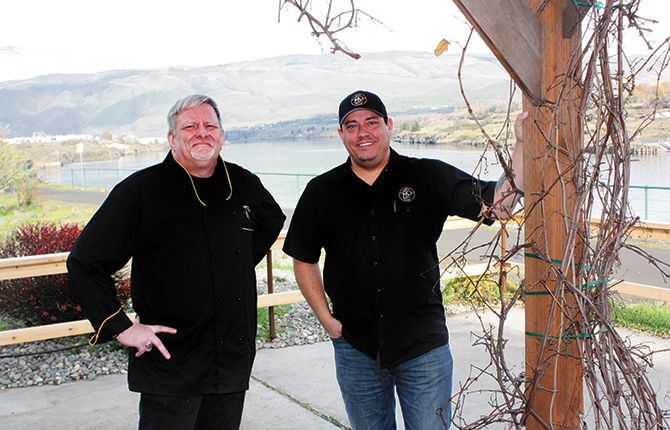 Fine dining near a bend in the river