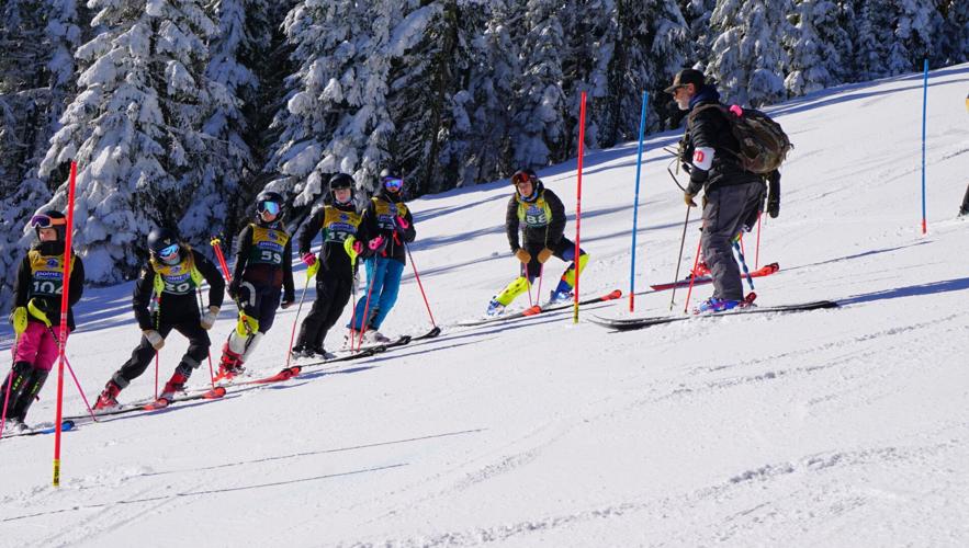Hood River Valley HS women's ski team slalom inspection (DEC).JPG