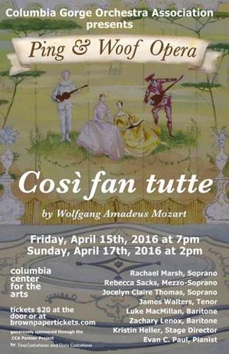 Così fan Tutte comes to HR April 15, 17