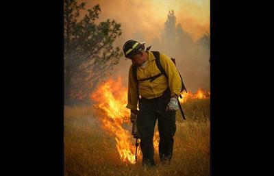 Rain slows fire progress