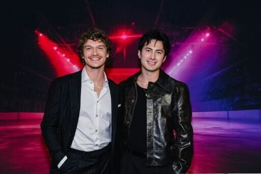 Connor Storrie (L) and Hudson Williams (R) are the breakout stars of 'Heated Rivalry'