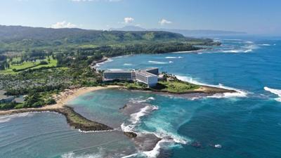 Aerial of Turtle Bay Coastline