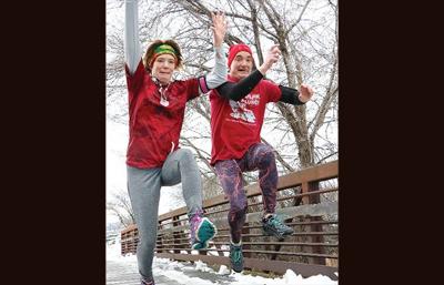 Runners brave the February chills