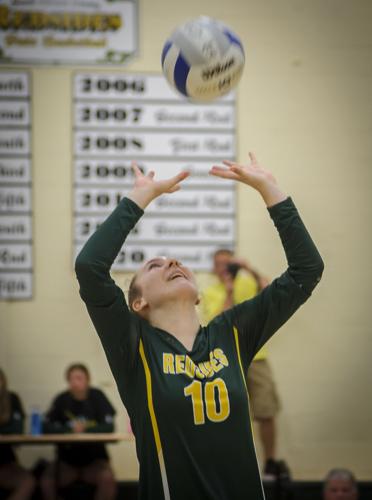 South Wasco County Redsides varsity volleyball versus Lyle Cougars