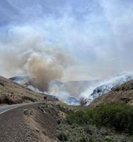 Fire in Sherman County closes Hwy 206 between Condon and Wasco
