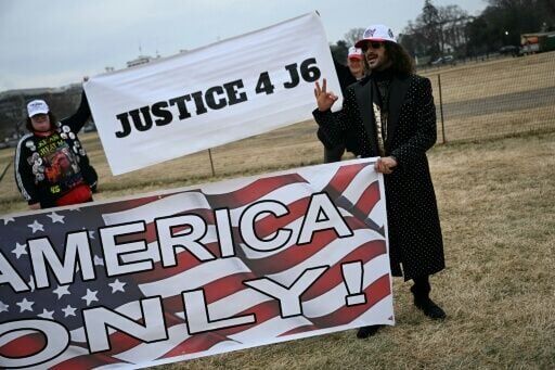 A rally promoted by right-wing activists on the fifth anniversary of the January 6 riots in Washington
