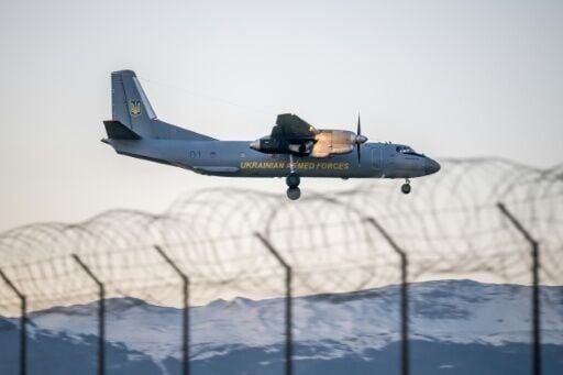 A Ukrainian military plane landed at Geneva airport on Saturday ahead of the talks
