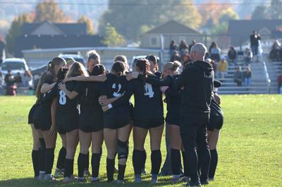 The Dalles girls soccer team gets ready for the semifinal match against Scappoose on Nov. 11  Zach Thummel photo
