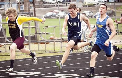 First step: Track teams hit a stride: TDW junior Harris Farr sets record in long jump