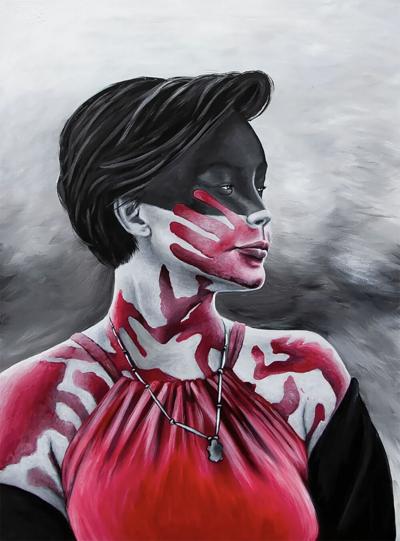 warm springs portraits in red