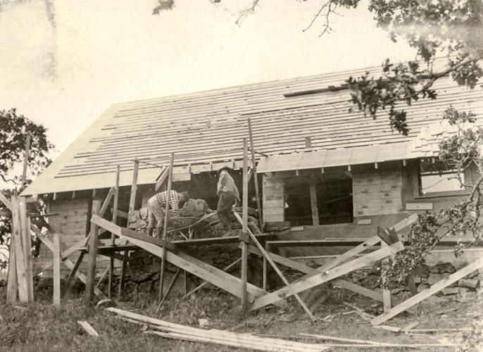 Original Crag Rat building being built in 1932