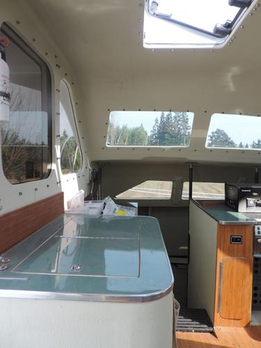 Under Way: Eight years in the making, Mariana finds water — what will be home port for Hood River man’s giant catamaran?