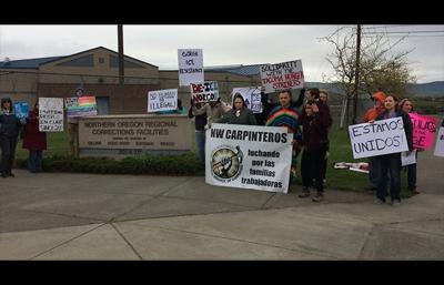 ­Protesters at jail backing hunger strike