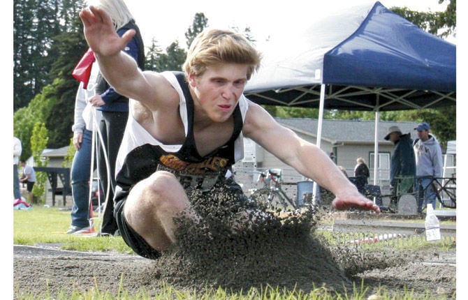 Tribe trio district track and field champs