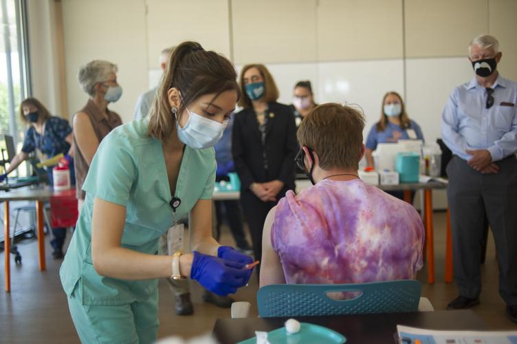 Oregon Gov. Kate Brown in Hood River