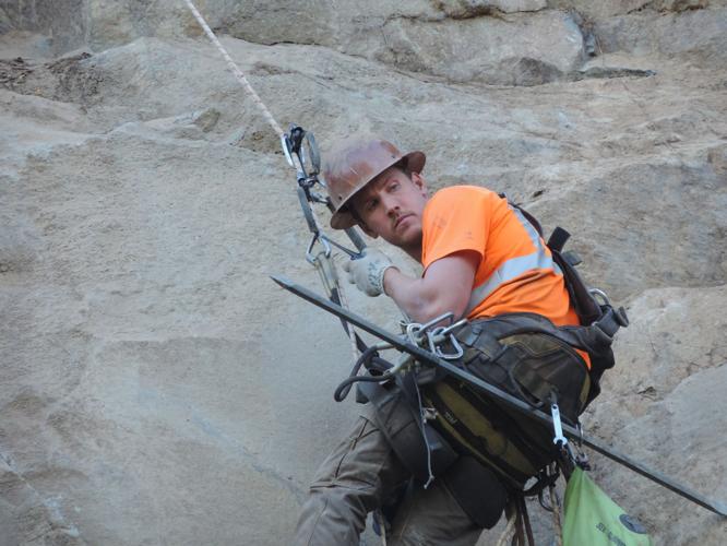 Rockfall crew works west of Hood River