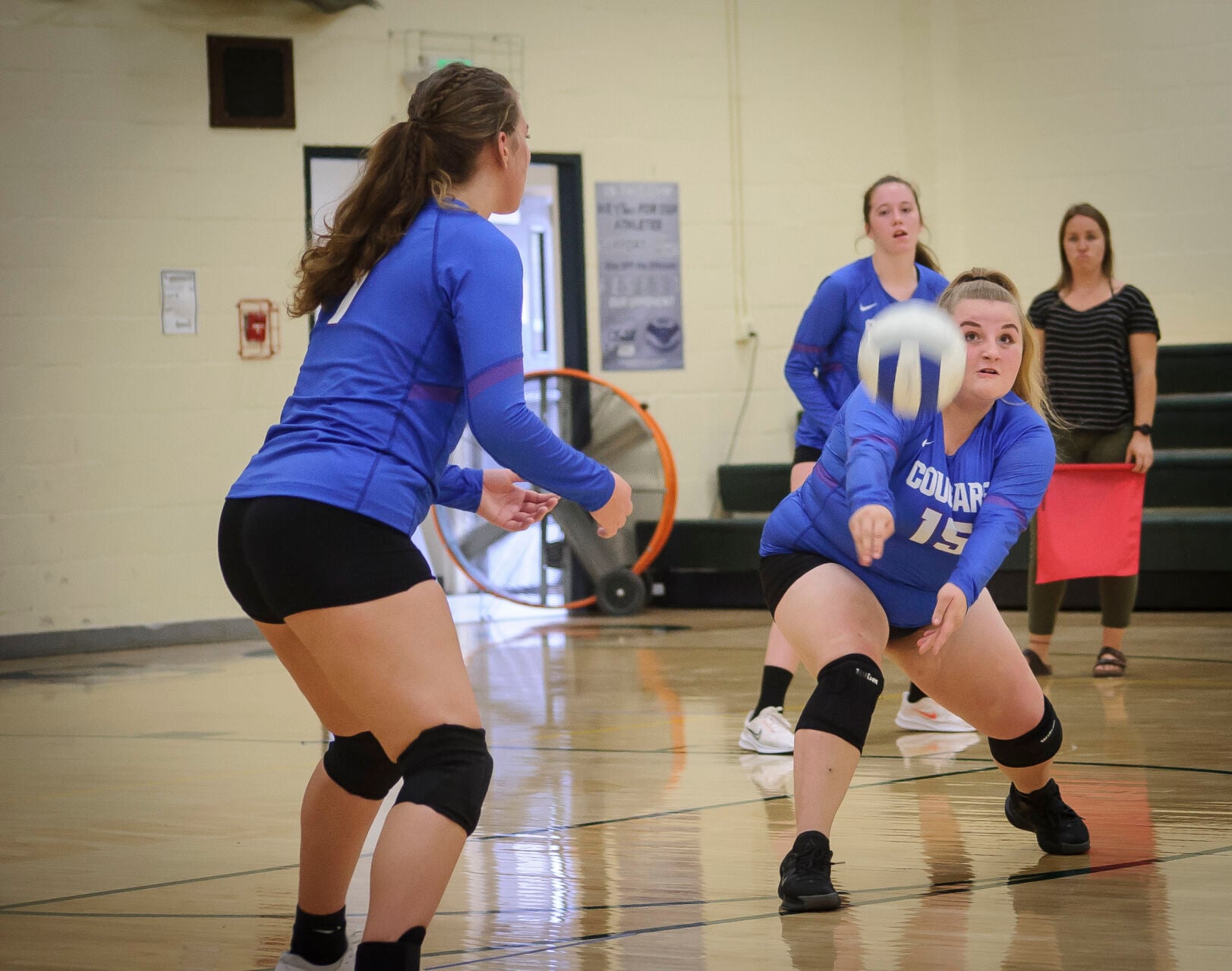 South Wasco Redsides varsity volleyball versus Lyle Cougars
