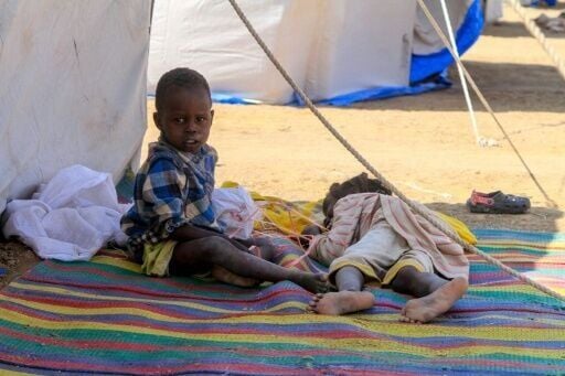 Some children from El-Fasher have been displaced to a camp in the northern town of Al-Dabba