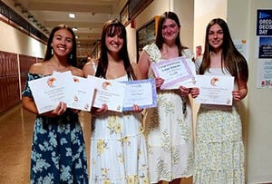 L to R - Rokiah Notbohm, Sofia Rogers, Evelyn Schecter, Abigail Pope