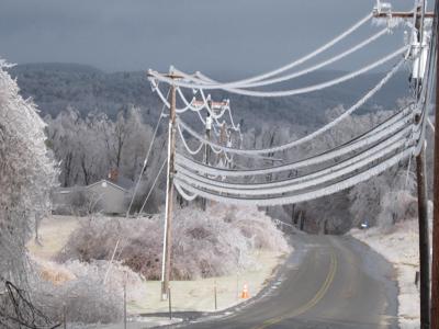 Power line ice