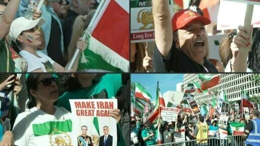 Demonstrators in Los Angeles rally in solidarity with Iranian protesters