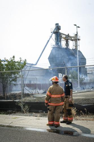 Crates Fire damages Precision Lumber