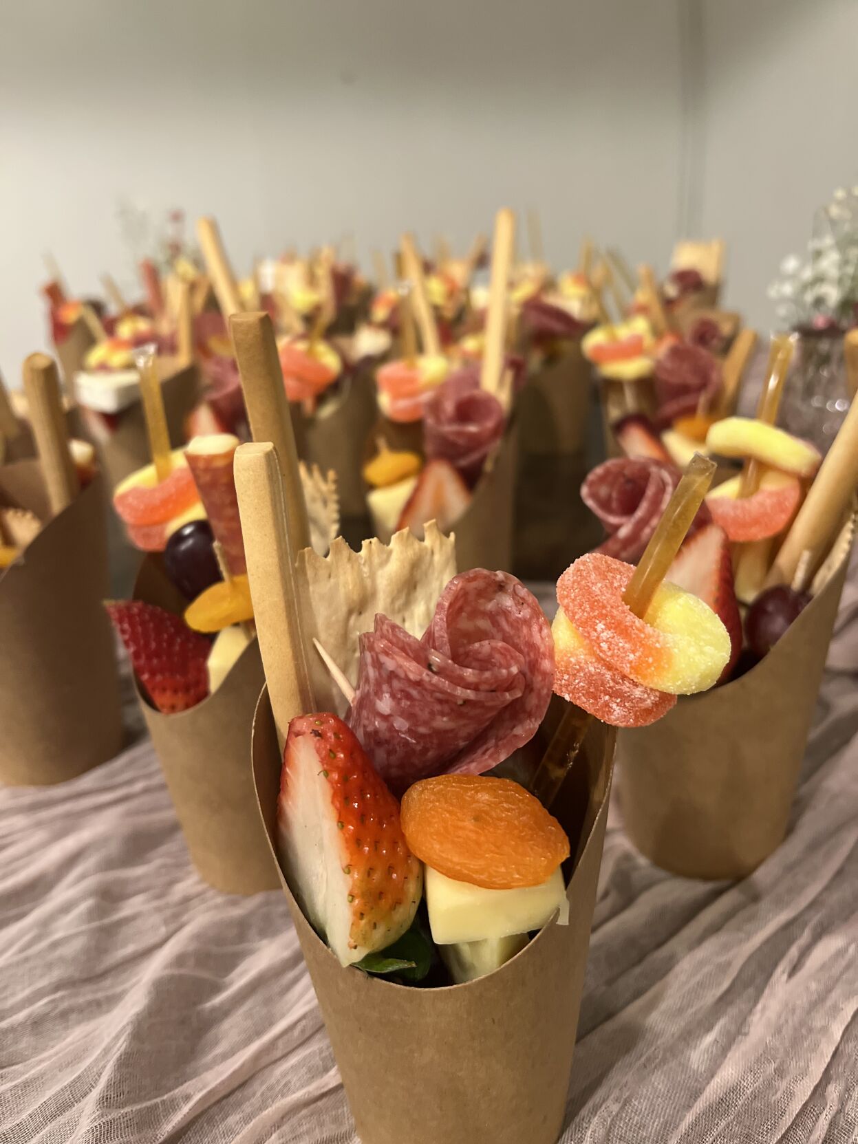 Participants received a charcuterie cup as a snack while they painted. Photo courtesy of Rachel Rand.