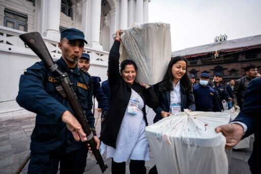 Ballot boxes were taken for counting under heavy guard