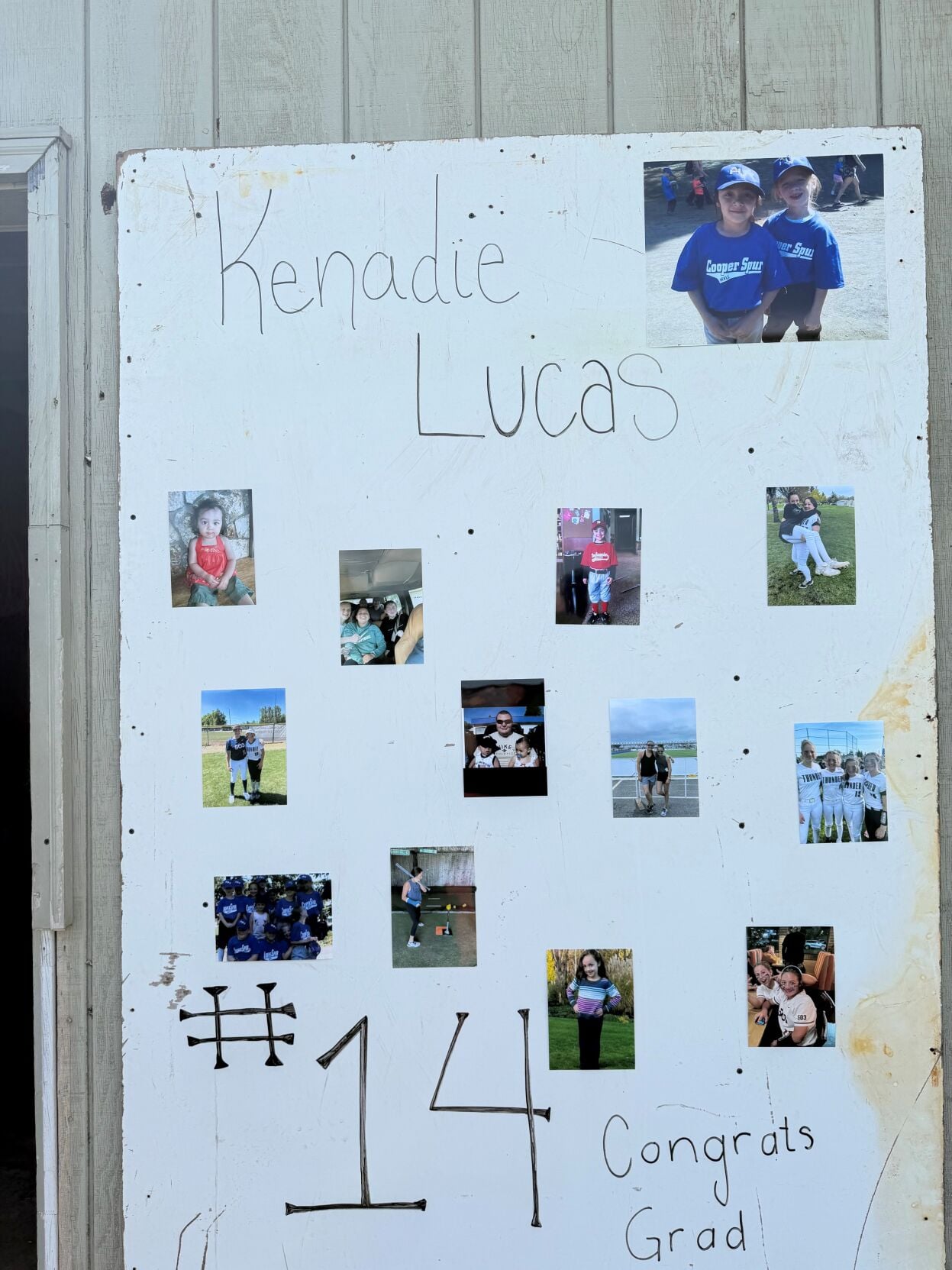 A poster for Eagle senior Kenadie Lucas on senior night May 20 in Hood River.