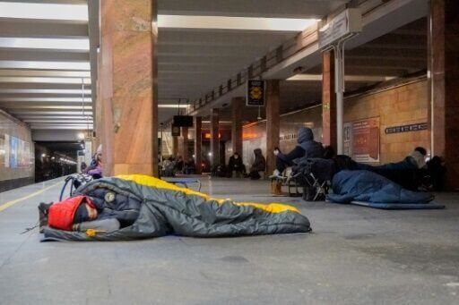 Residents of Kyiv took shelter, including in metro stations, during a deadly air attack in the early hours of Saturday