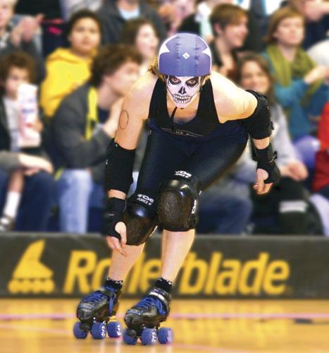 Derby dynamos: Gorge Rollergirls hit the hardwood at Hood River Valley High