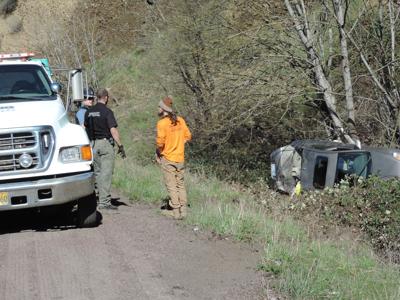 Car flips on Highway 35