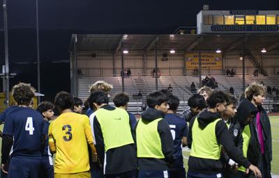 The Hood River Valley boys soccer team gets ready for a match earlier this year.  Zach Thummel photo