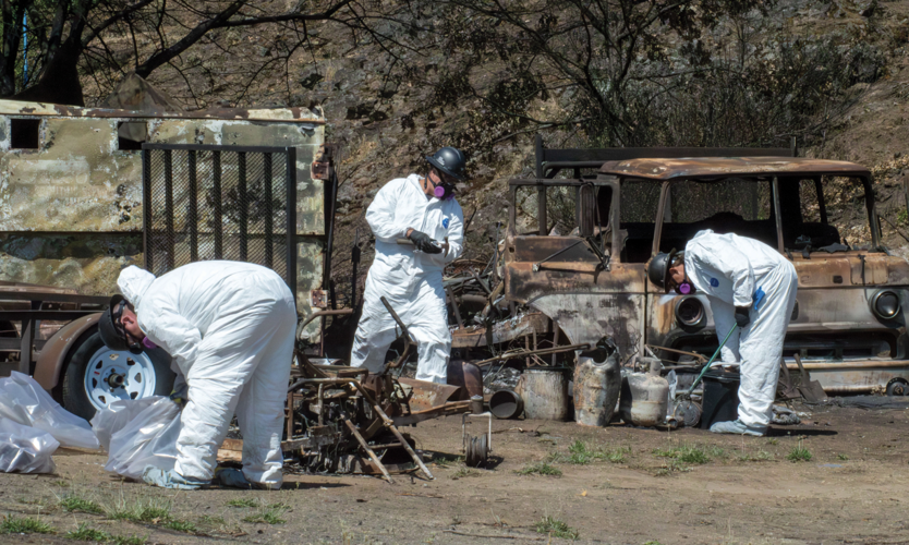 Rowena fire cleanup